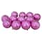 12ct. 4" Pink Shiny Shatterproof Christmas Ball Ornaments